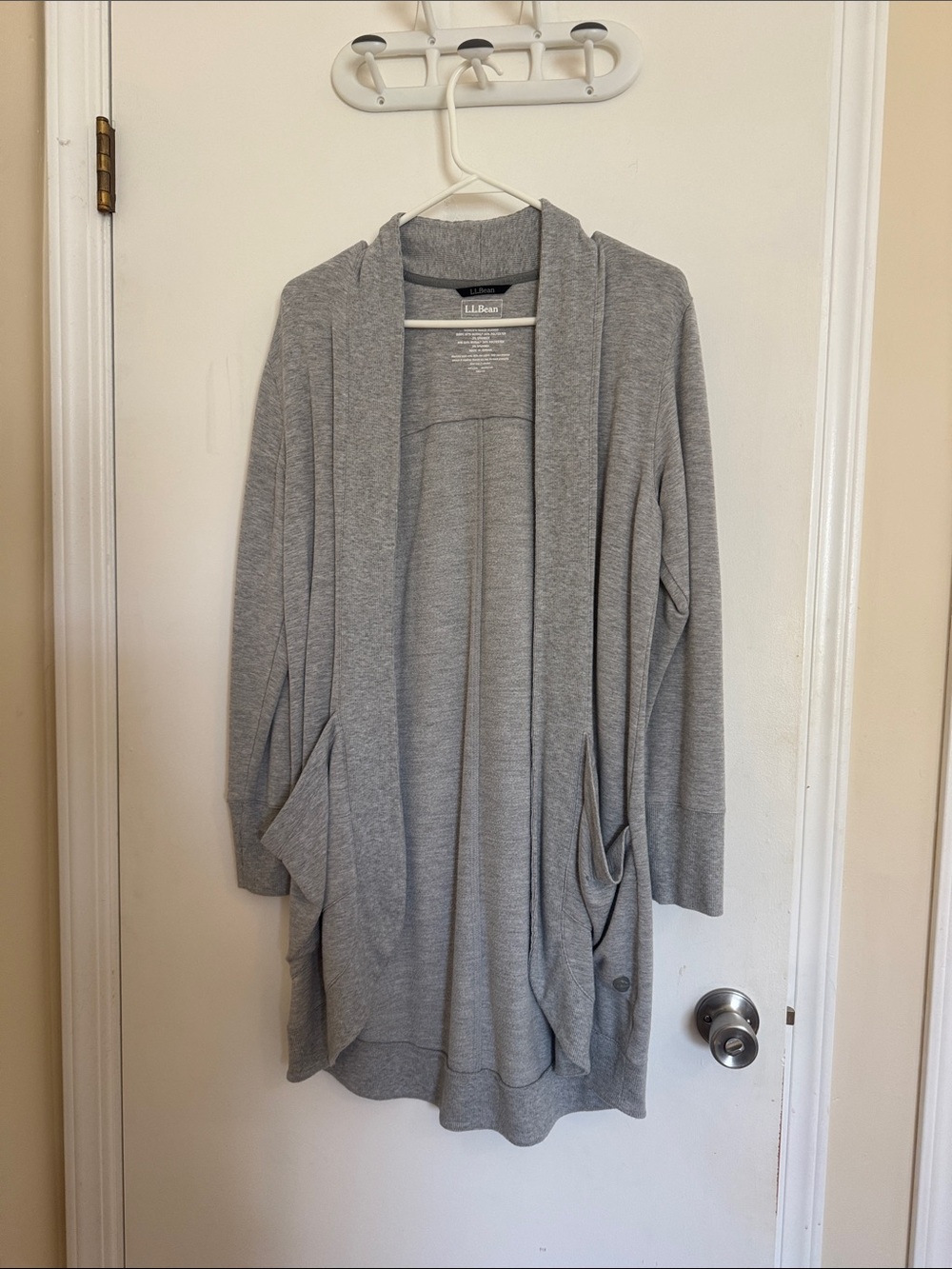 LL Bean duster sweater long